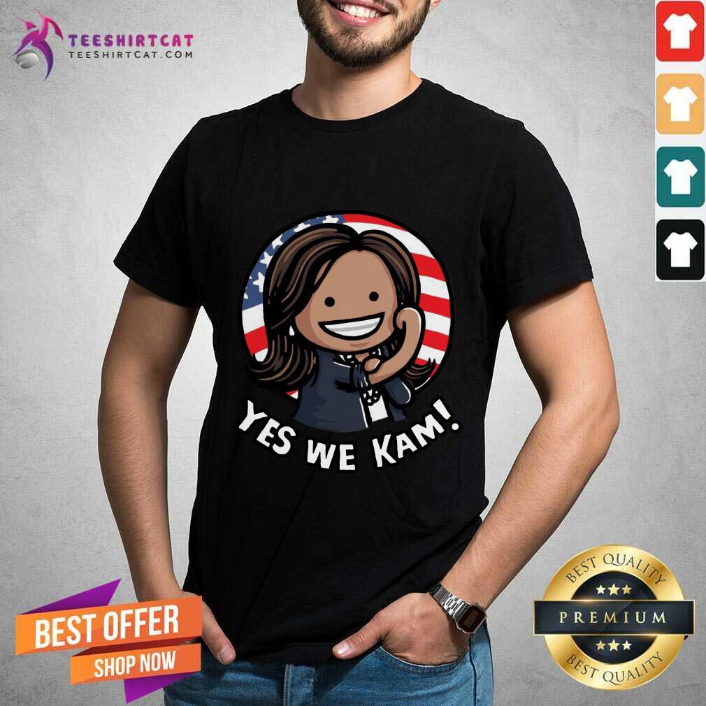 Premium Kamala Harris Strong Girl Yes We Kam American Flag Shirt