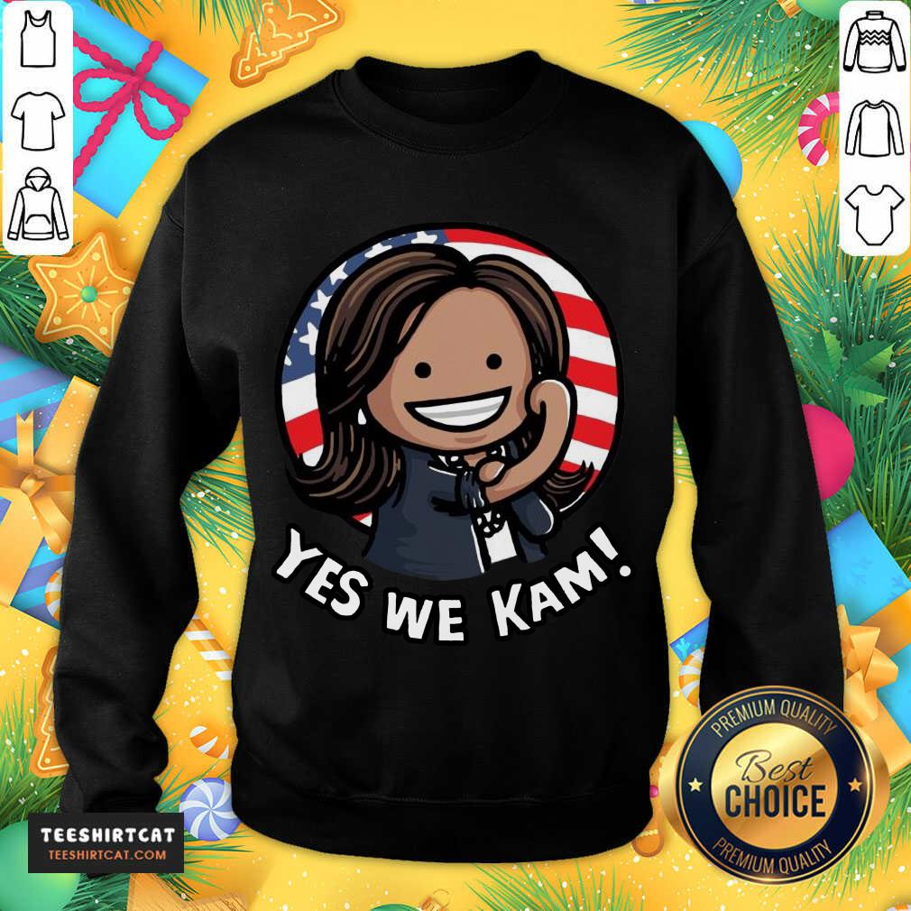 Premium Kamala Harris Strong Girl Yes We Kam American Flag Shirt