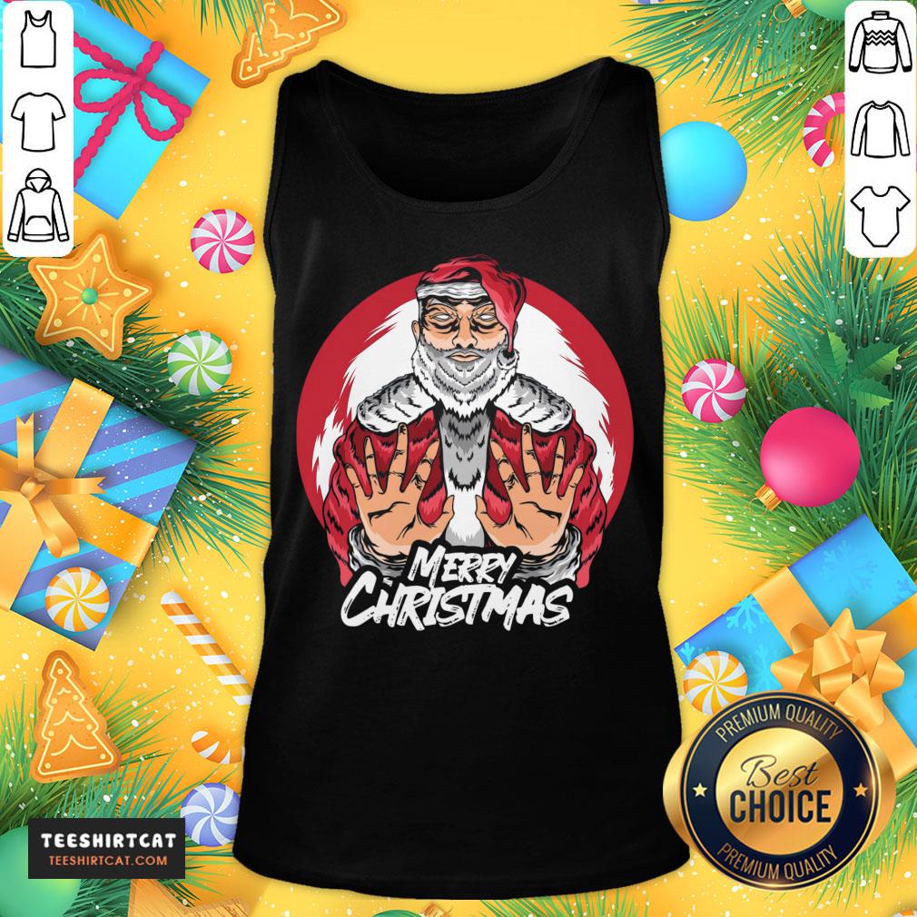 Premium Merry Christmas Santa Claus With White Beard Christmas T-Shirt