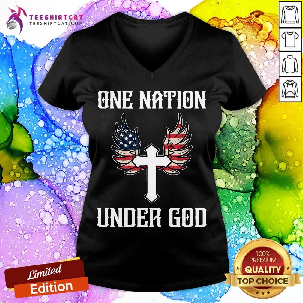 Premium One Nation Under God American Flag Christian Shirt