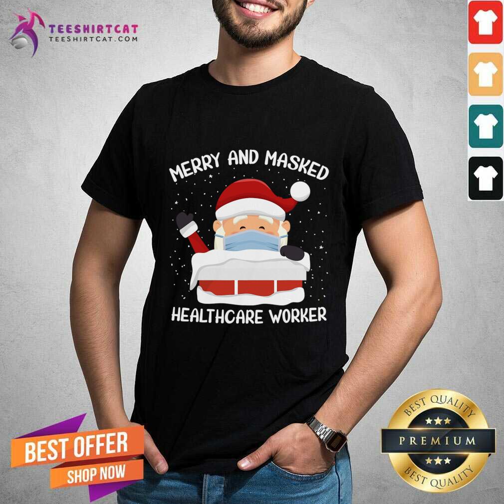 Premium Santa Masked Quarantine Christmas 2020 T-Shirt