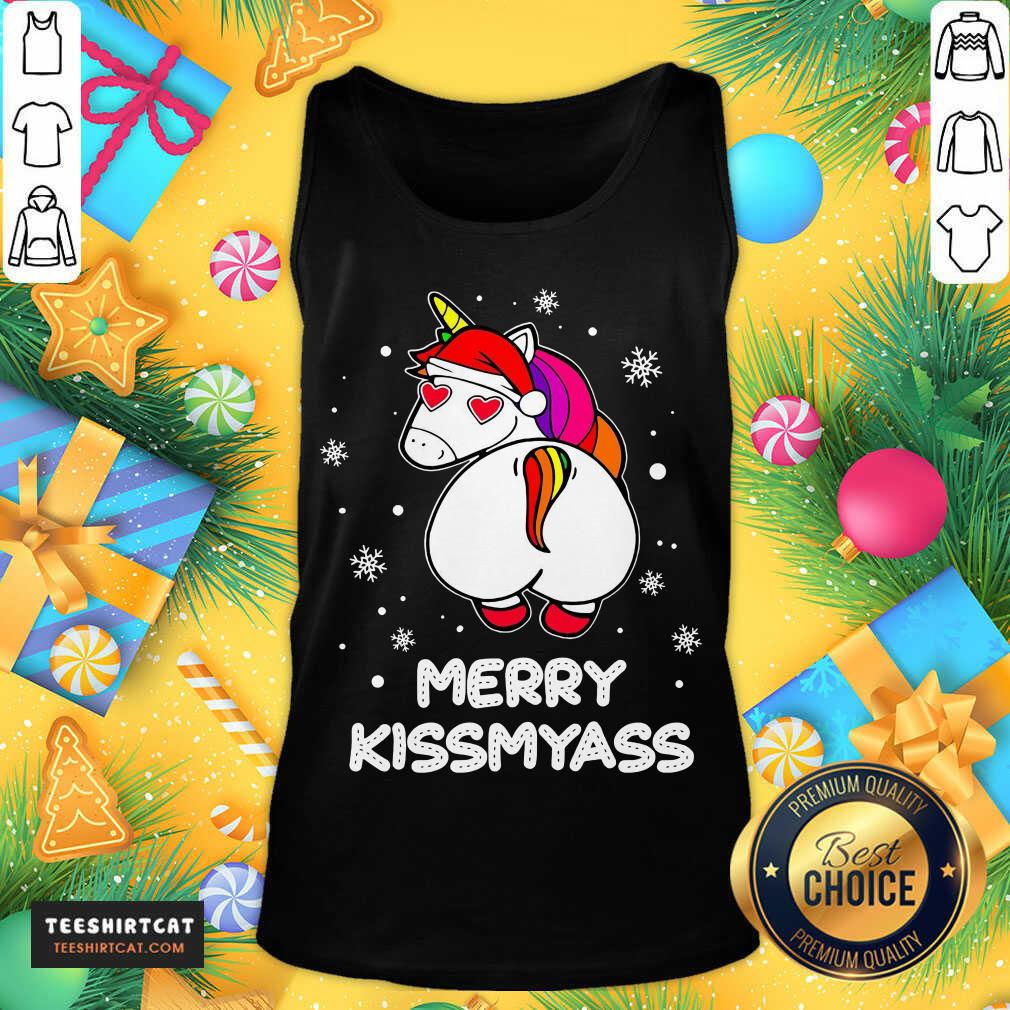 Premium Unicorn Merry Kissmyass Ugly Christmas Shirt