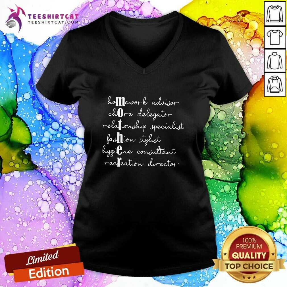 Pretty Mother Homework Advisor Chore Delegator Shirt