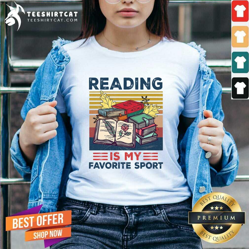 Pretty Reading Is My Favorite Sport Vintage Shirt