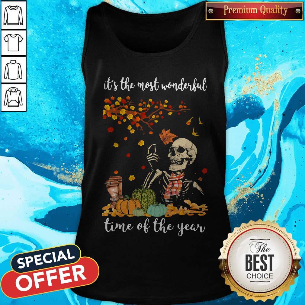 Pretty Skeleton It’s The Most Wonderful Time Of The Year Halloween Shirt