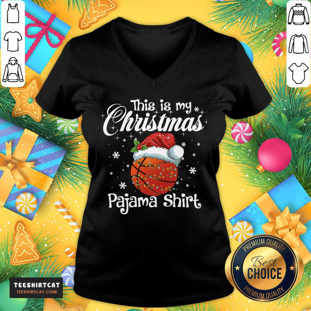 Pretty This Is My Christmas Pajama Basketball Santa Shirt
