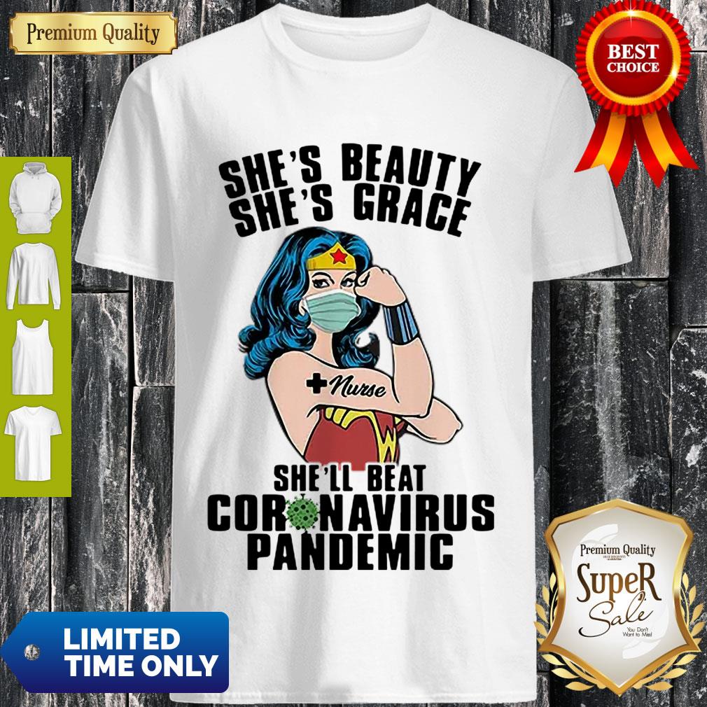 Pretty Wonder Woman Tattoos Nurse She’ll Beat Coronavirus Pandemic Shirt