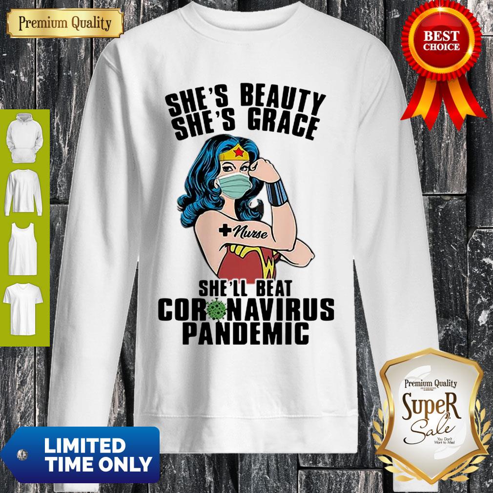 Pretty Wonder Woman Tattoos Nurse She’ll Beat Coronavirus Pandemic Shirt