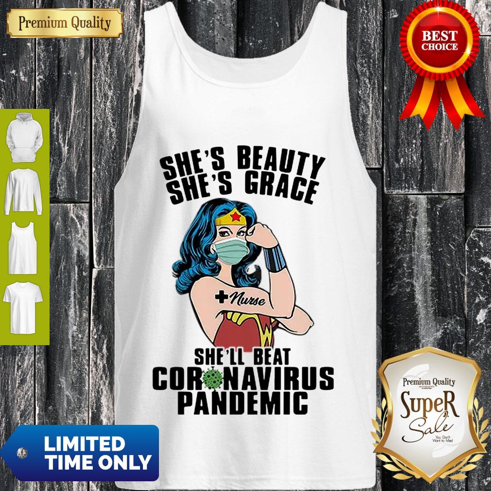 Pretty Wonder Woman Tattoos Nurse She’ll Beat Coronavirus Pandemic Shirt