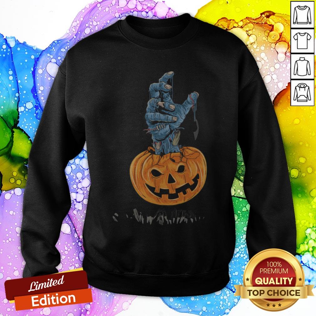 Pumpkin Zombie Hand Halloween Day Shirt