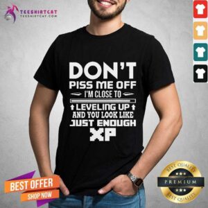 Official Don't Piss Me Off I'm Close To Leveling Up And You Look Like Just Enough Shirt
