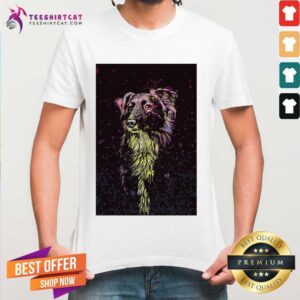 Good Border Collie Color Paint Vertical Shirt