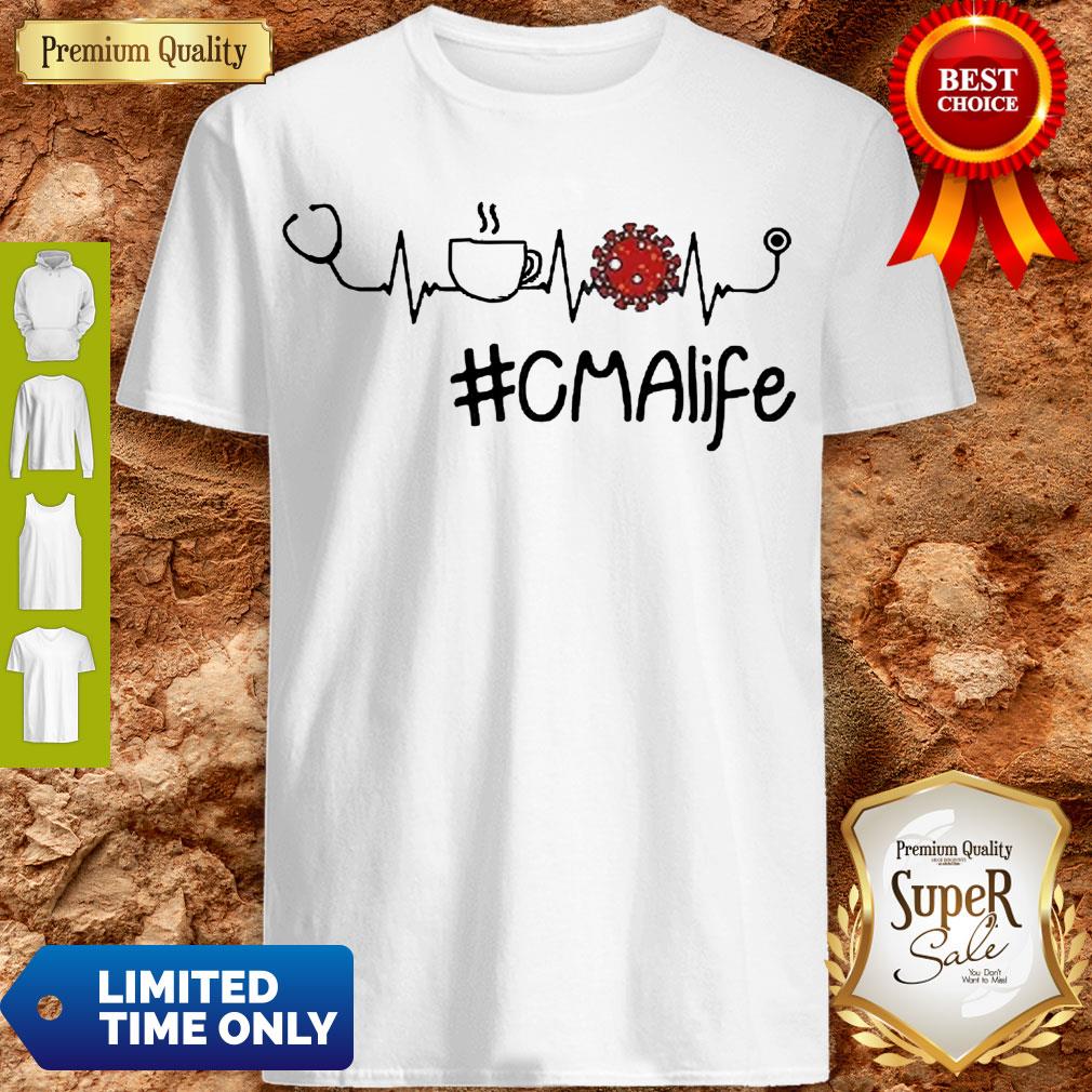 Official Heartbeat Cmalife Stethoscope Coffee Coronavirus Shirt