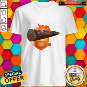 Premium Calcifer Vinyl Sticker Shirt