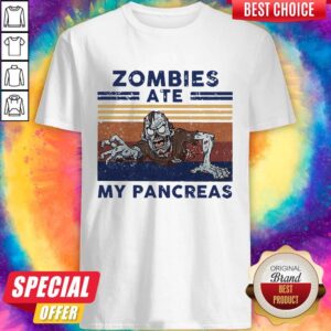 Funny Zombies Ate My Pancreas Diabetes Vintage Shirt
