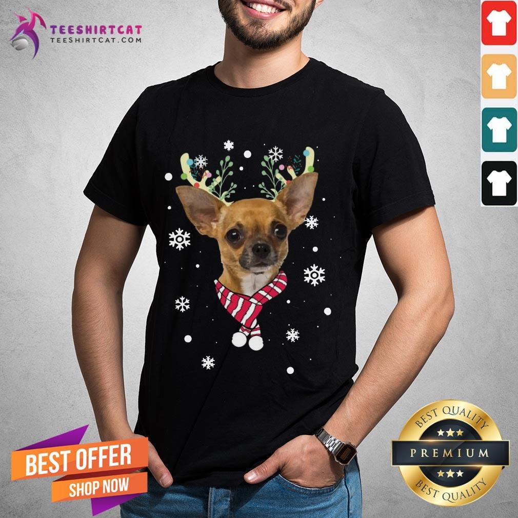 Top Chihuahua Gorgeous Reindeer Christmas Shirt