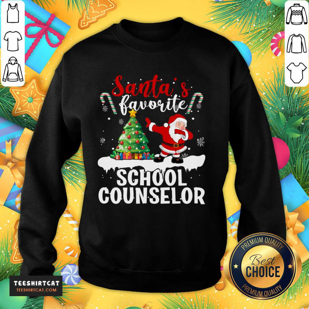 Top Santa'S Favorite School Counselor Santa Christmas Santa Claus T-Shirt