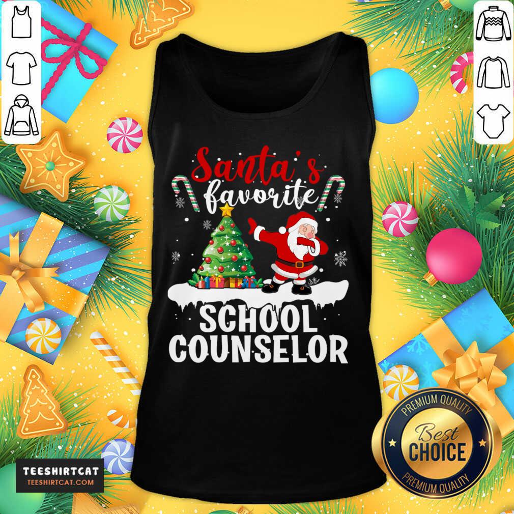 Top Santa'S Favorite School Counselor Santa Christmas Santa Claus T-Shirt