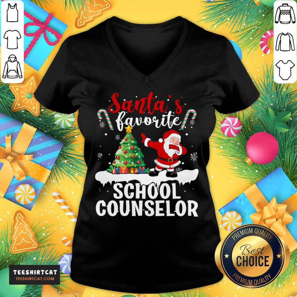 Top Santa'S Favorite School Counselor Santa Christmas Santa Claus T-Shirt