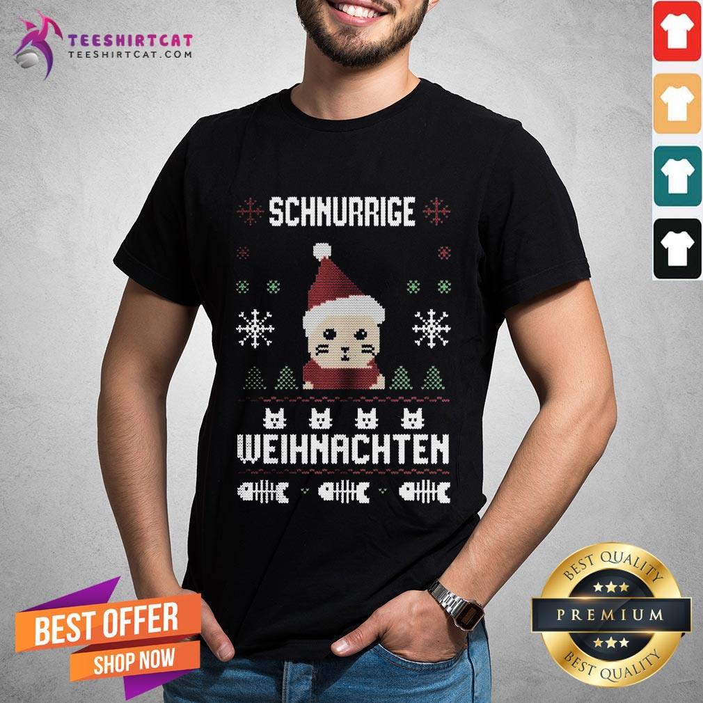 Top Schnurrige Weihnachten Ugly Christmas Shirt