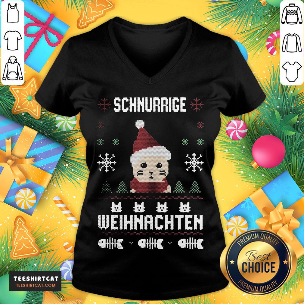 Top Schnurrige Weihnachten Ugly Christmas Shirt