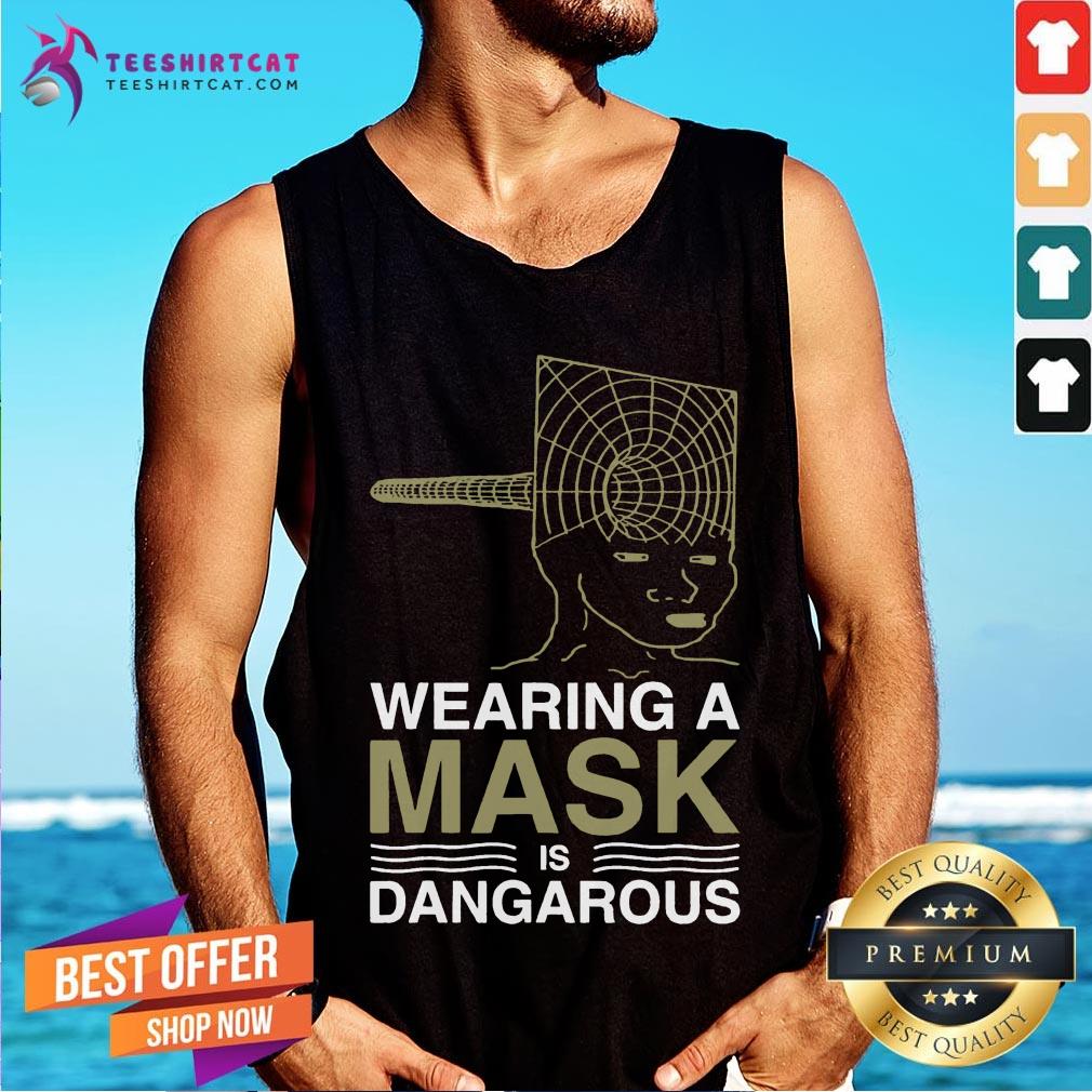 Top Wearing A Mask Meme Trollface Conspiracy Theory Shirt