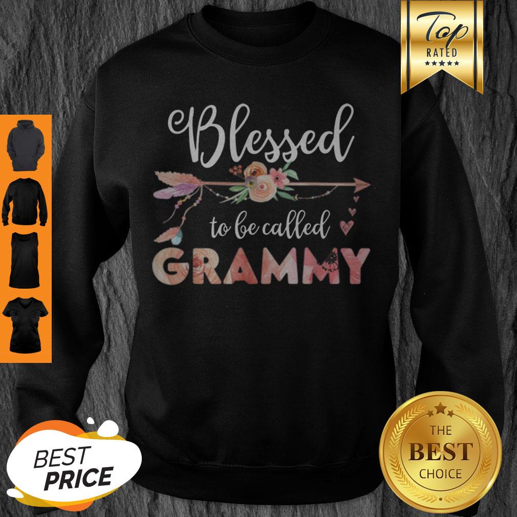 Top Womens Blessed Grammy Floral Grandma Mother’s Day Gift Shirt