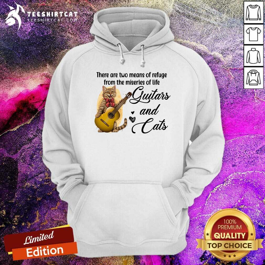 Two Means Of Refuge From The Miseries Guitar And Cat Shirt