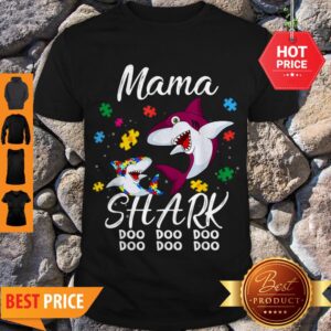 Official Mama Shark Autism Awareness Gift Mens Womens Kids Shirt