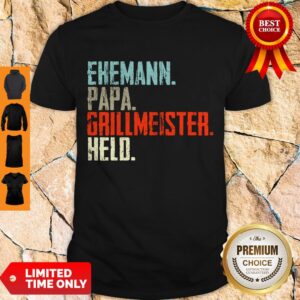 Ehemann Papa Grillmeister Held Vintage Shirt