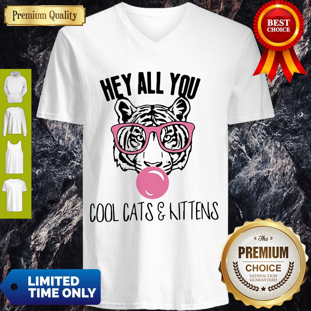 Awesome Tiger Hey All You Cool Cats And Kittens Pink Bubble Shirt
