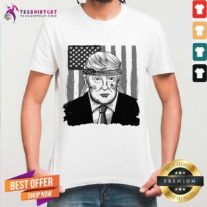 Hot America Ribbon USA Flag Donald Trump 2020 Graphic Shirt