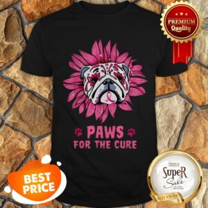 Bulldog Paws For The Cure Breast Cancer Awareness Shirt