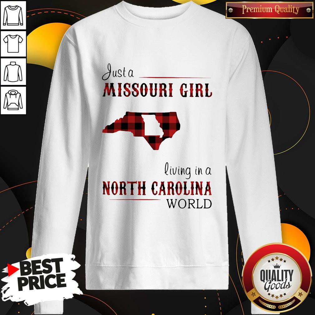 Wicked Just A Missouri Girl Living In A Wisconsin World Map Shirt