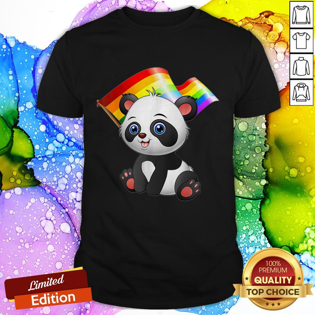 Wonderful LGBT Flag T Cute Panda Bear Gay Lesbian Men Women Gift Shirt