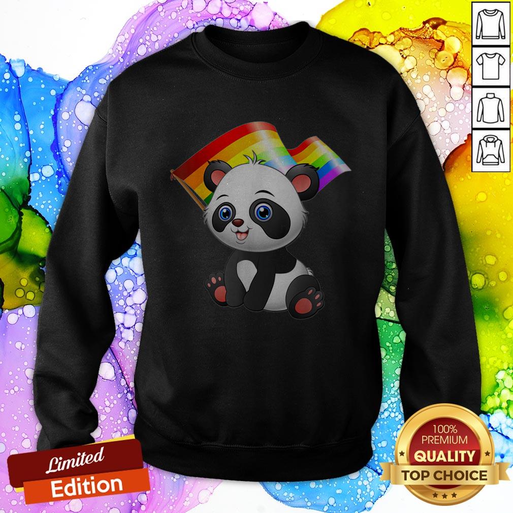 Wonderful LGBT Flag T Cute Panda Bear Gay Lesbian Men Women Gift Shirt