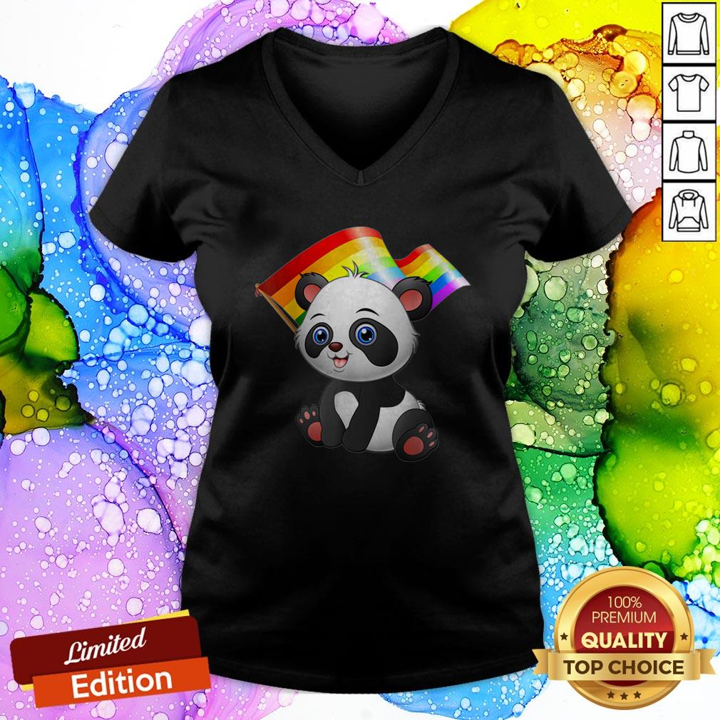 Wonderful LGBT Flag T Cute Panda Bear Gay Lesbian Men Women Gift Shirt