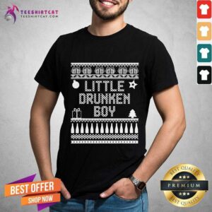 Happy Little Drummer Christmas Parody Little Drunken Boy Shirt
