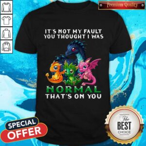 Nice Dragon It’s Not My Fault You Thought I Was Normal That’s On You Shirt