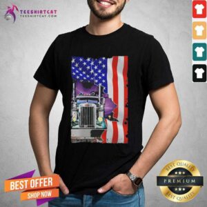 Hot Blood Inside Me Trucker American Flag 2021 Shirt