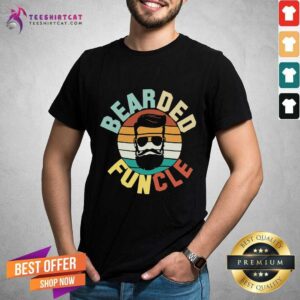 Funny Cool Bearded Funcle Funny Uncle Vintage Retro Shirt