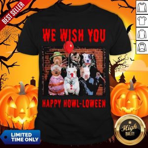 Halloween Dogs Horror Characters We Wish You Happy Howl-loween Shirt
