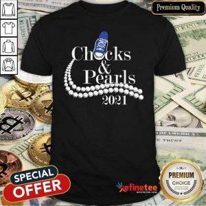Happy Pearls Blue Sneakers Checks And Pearls 2021 Shirt