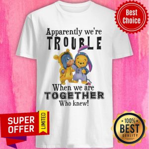 Eeyore And Winnie The Pooh Apparently We’re Trouble When We’re Together Who Knew Shirt