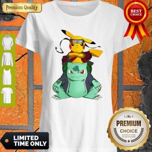 Pretty Pokemon Pikachu And Bulbasaur Mashup Naruto Jiraiya Shirt
