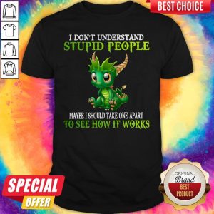 Hot Dragon I Don't Understand Stupid People Maybe I Should Take One Apart To See How It Works Shirt