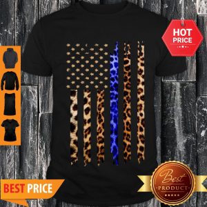Nice Veteran Leopard American Flag Shirt