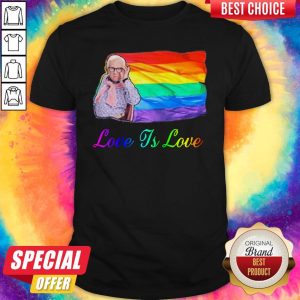 Top Leslie Jordan LGBT Flag Love Is Love Shirt