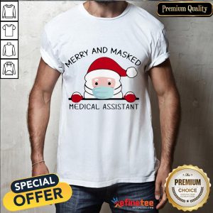 Good Santa Claus Face Mask Merry And Masked Medical Assistant Sweat Shirt