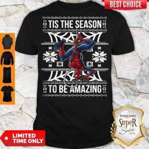 Funny Marvel Spider Man Tis The Season To Be Amazing Ugly Christmas Shirt